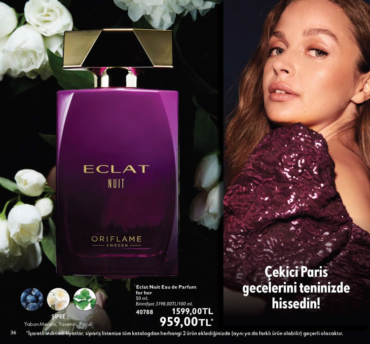خرید عطر زنانه اکلت نویت برند اوریفلیم ۵۰ میل