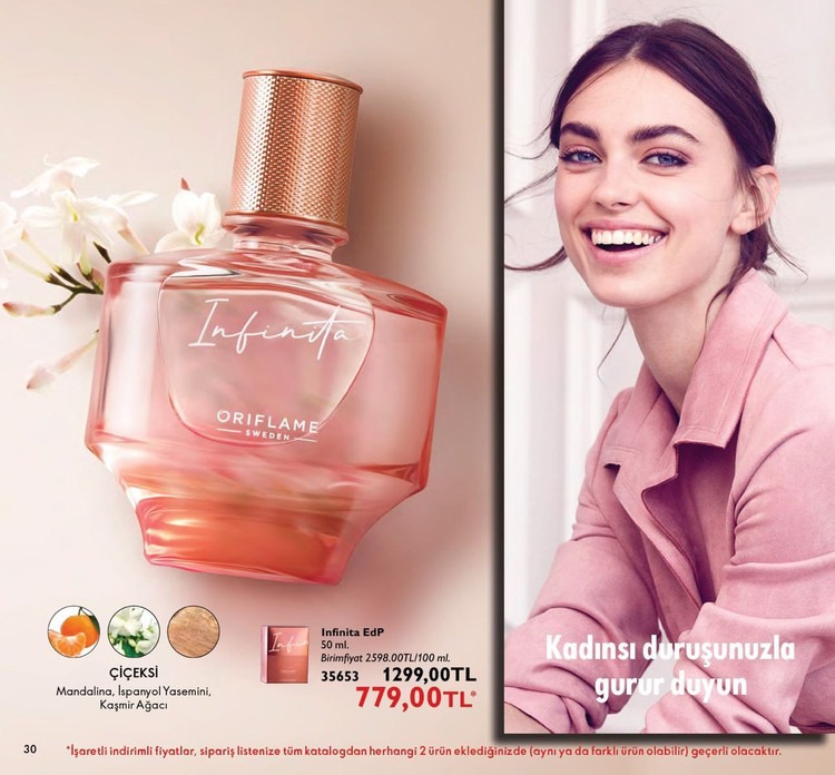 خرید عطر ادوپرفیوم زنانه اینفینیتا،برند اوریفلیم،۵۰ میل