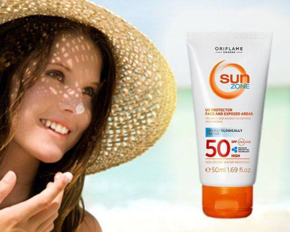 کرم ضدآفتاب سان زون spf۵۰ زودجذب ۵۰ میل برند اوریفلیم