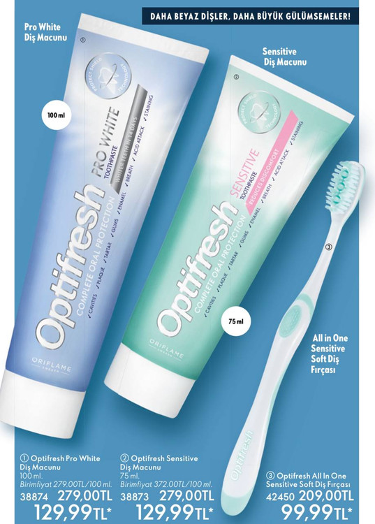 خمیر دندان حساس اپتی فرش اوریفلیم ۱۰۰ میل