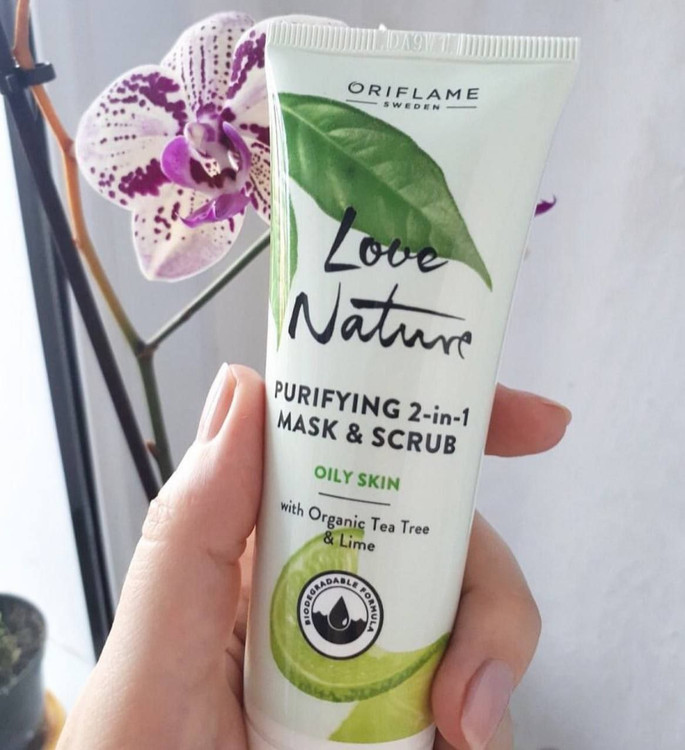 خرید ماسک و اسکراب چای و لیمو برند اوریفلیم