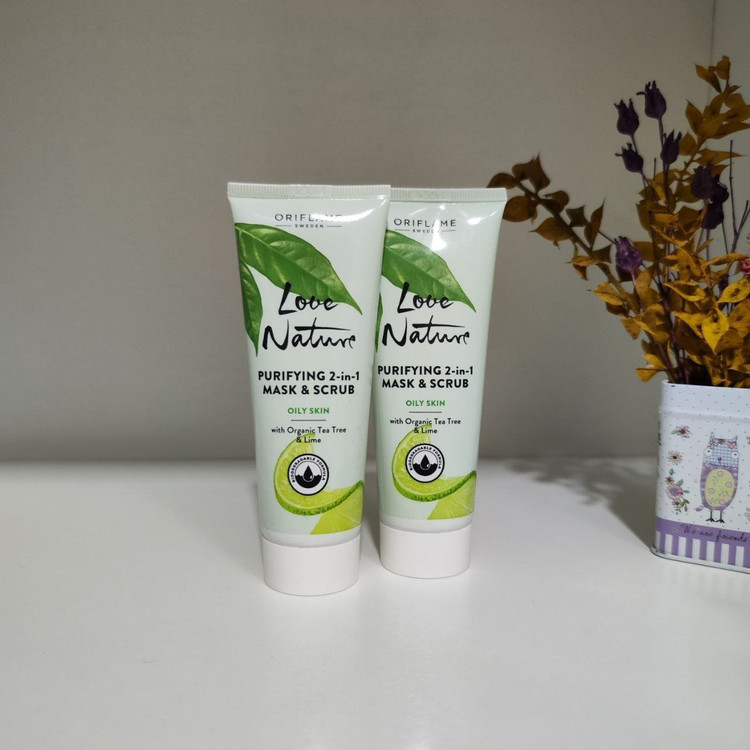ماسک و اسکراب 2 در 1 پاکسازی کننده تی تری و لیمو برند اوریفلیم