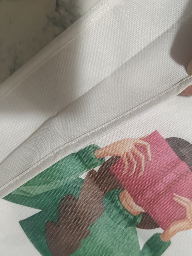 ساک دستی پارچه ای سوزنی دسته دار 42 سانتی